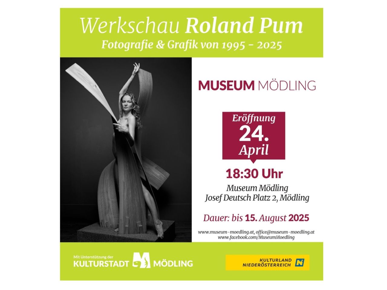 Plakat zur Ausstellung "Roland Pum"